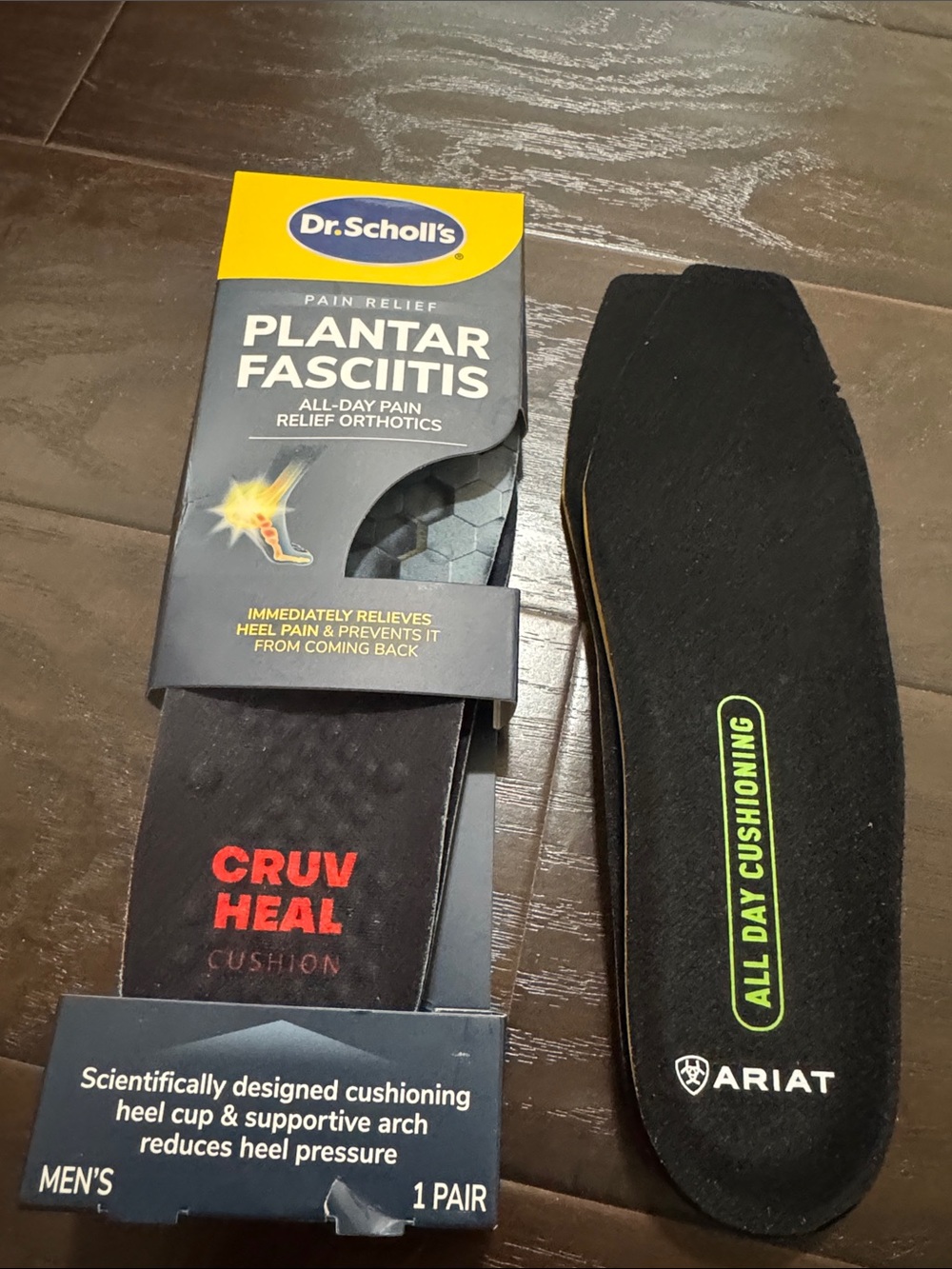Dr. Scholl's Black and Yellow Plantar Fasciitis Insole